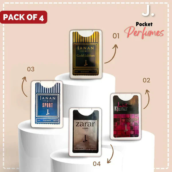 J. POCKET PERFUME 4 IN 1 IMPORTED LONG LASTING PERFUMES